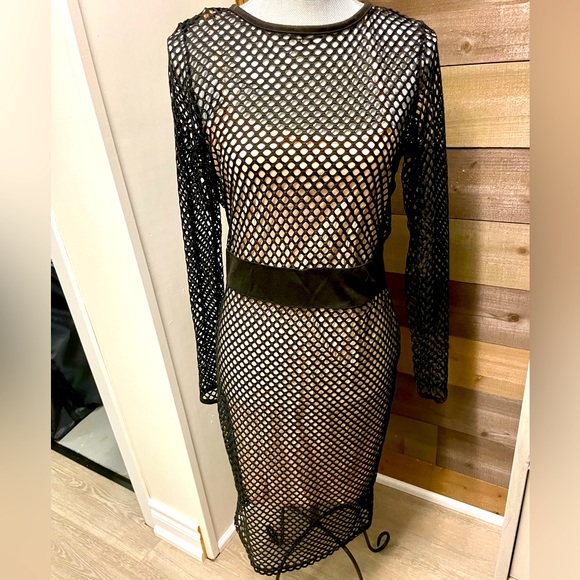Kardashian Fish Net Dress - Large - Picture 1 of 5